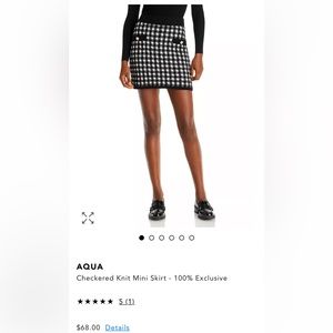 AQUA Checkered Mini skirt size XS